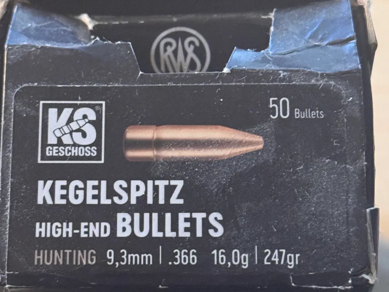 Billede 1 - Projektiler 9,3mm - RWS kegelspitz 16gram