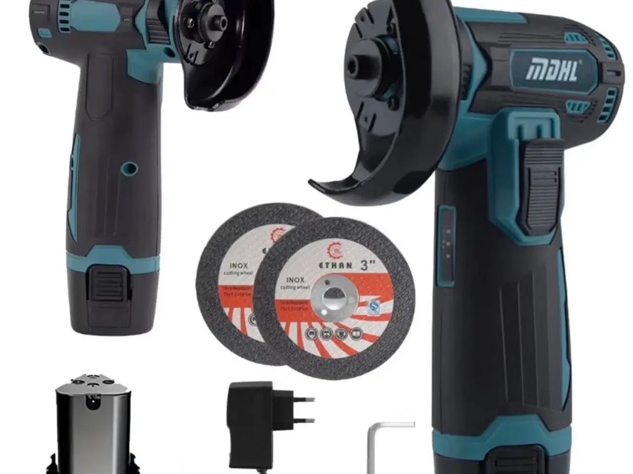 Billede 1 - Vinkelsliber med 2 batterier