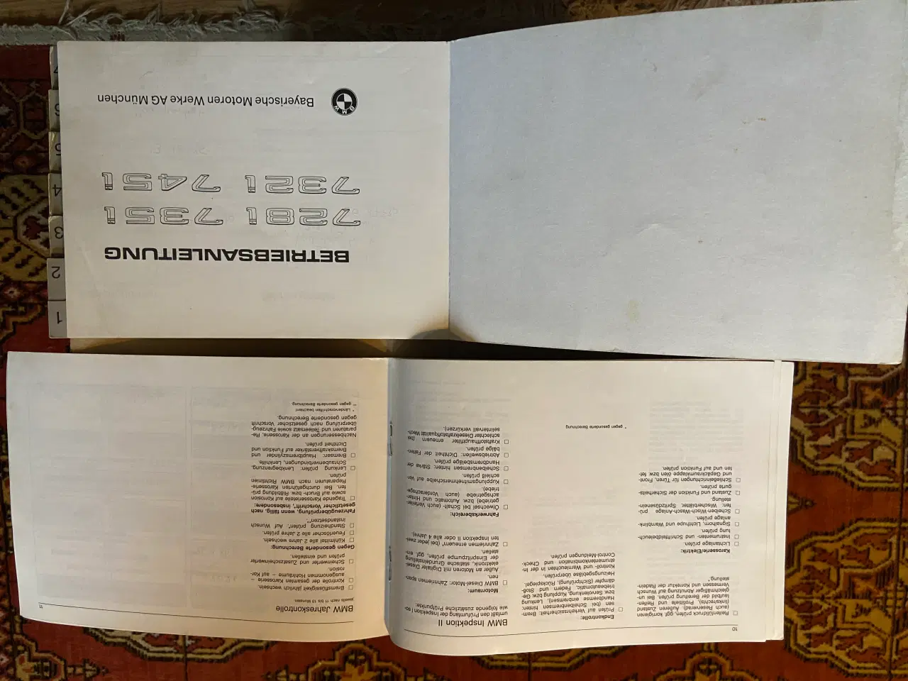 Billede 2 - BMW e23 instruktions/service bog.