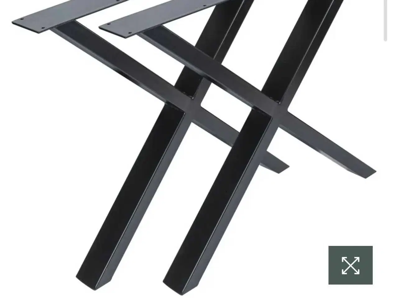 Billede 1 - Stål ben til spisebord/plankebord