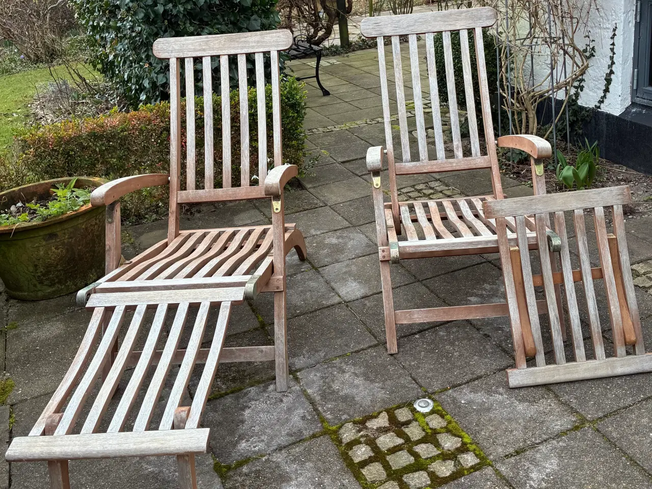 Billede 1 - 2 Dækstole med hynder