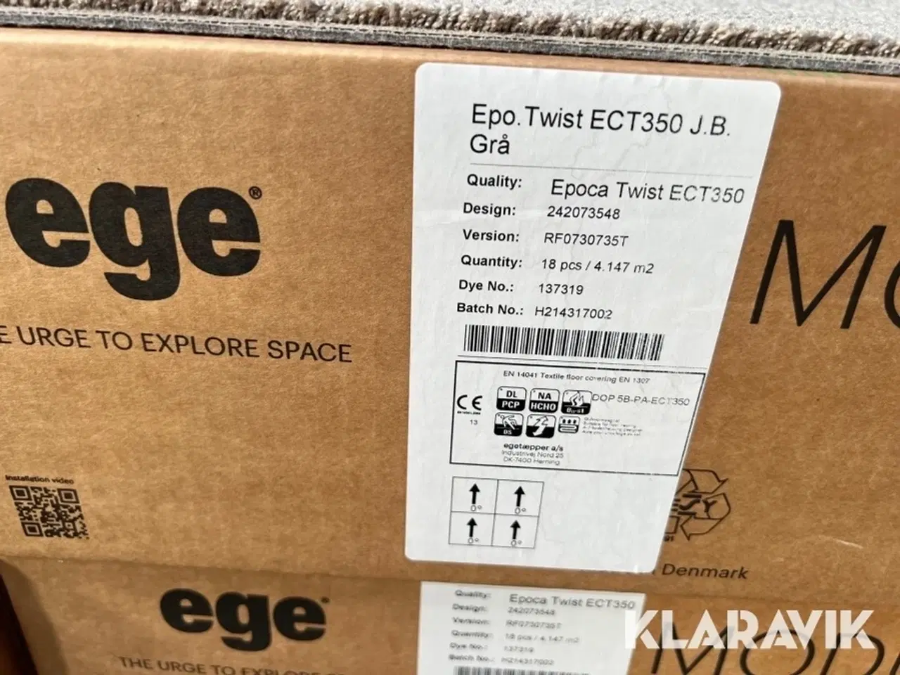 Billede 5 - Tæppefliser Ege 53,9 m2