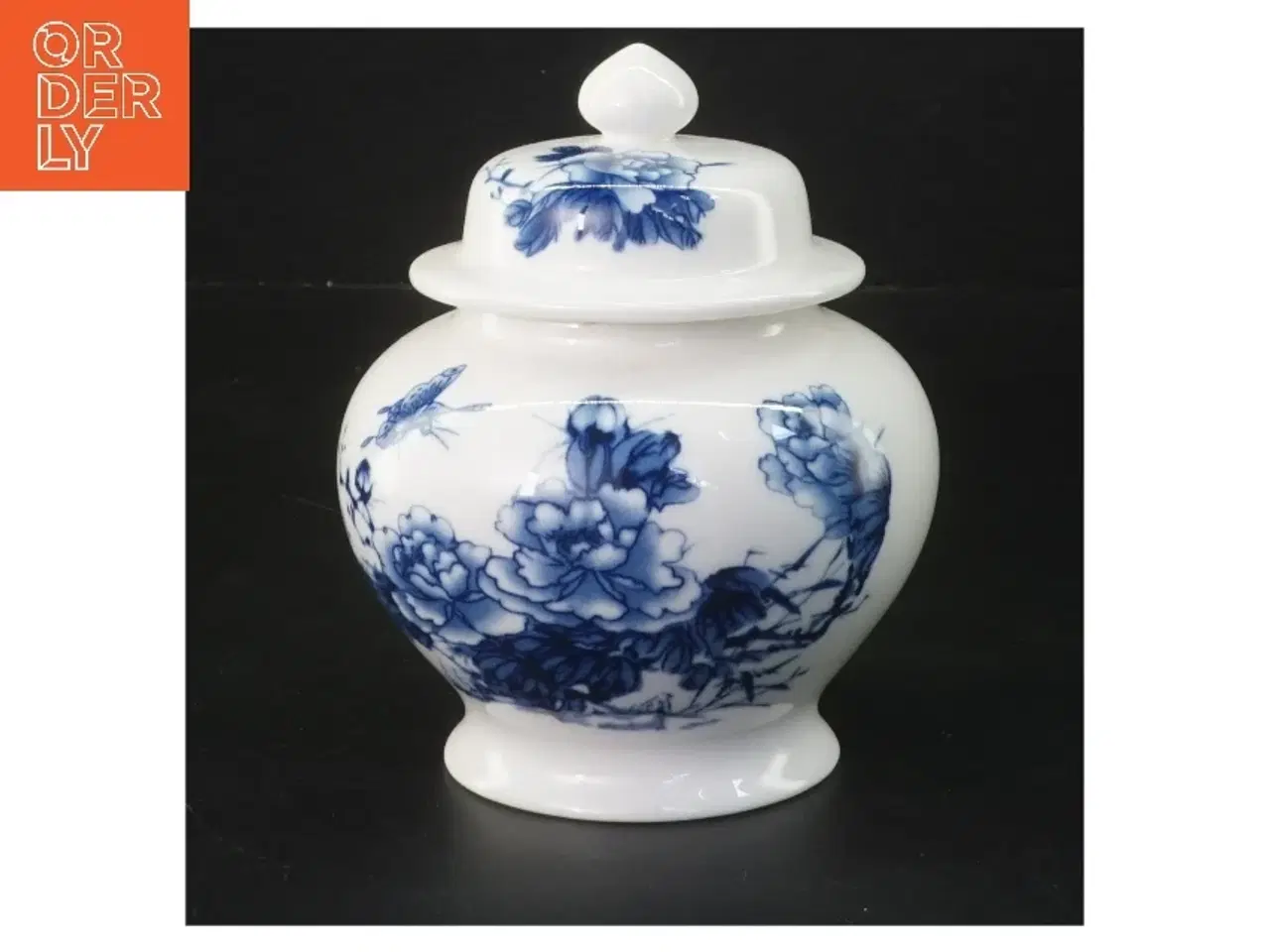 Billede 1 - Porcelænskrukke med låg (str. 14 cm)