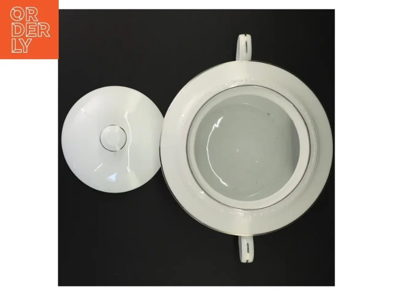 Billede 4 - Suppeterrin med låg, hvid fra Goldmark (str. 29 x 16 cm)