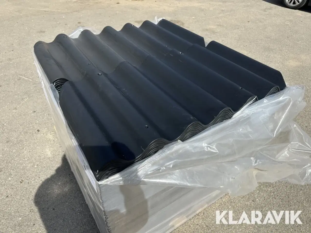 Billede 2 - Bølgeplader Euronit 702 HJ/HU sort – 150 styk