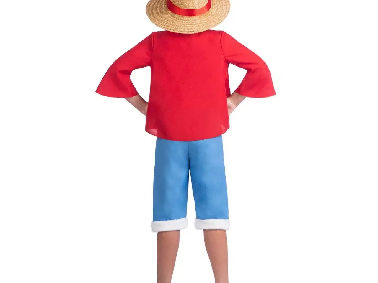 Billede 2 - Luffy børnekostume - +7 år (sæt med hat, jakke, t‑shirt, bælte og bukser)