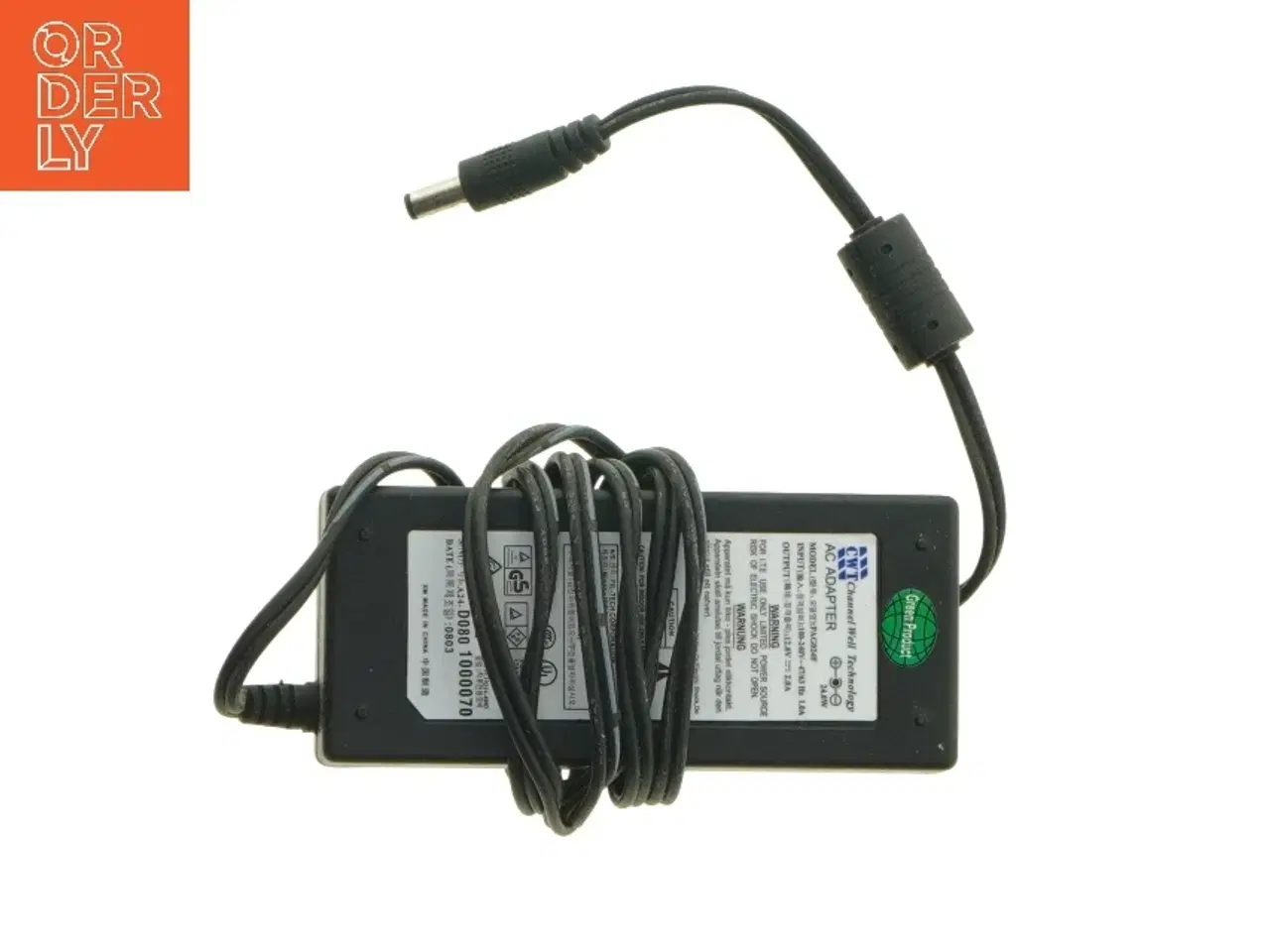 Billede 4 - Strømadapter med kabel (str. 11,5x5 cm)