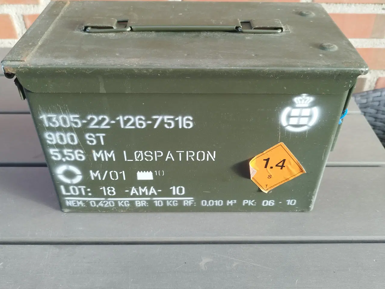 Billede 8 - Militær . Kasse til patroner