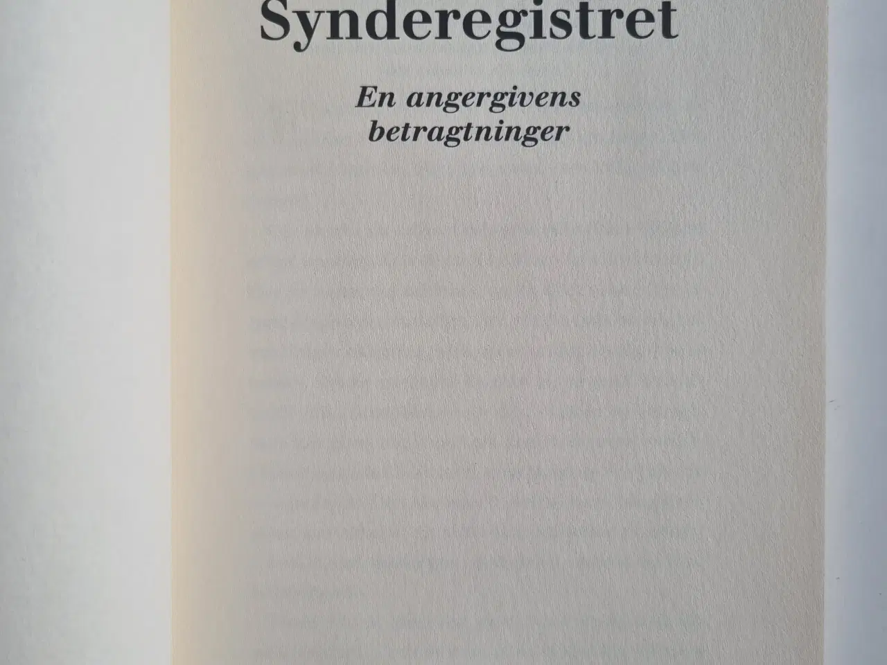 Billede 3 - Klaus Rifbjerg: Synderegistret