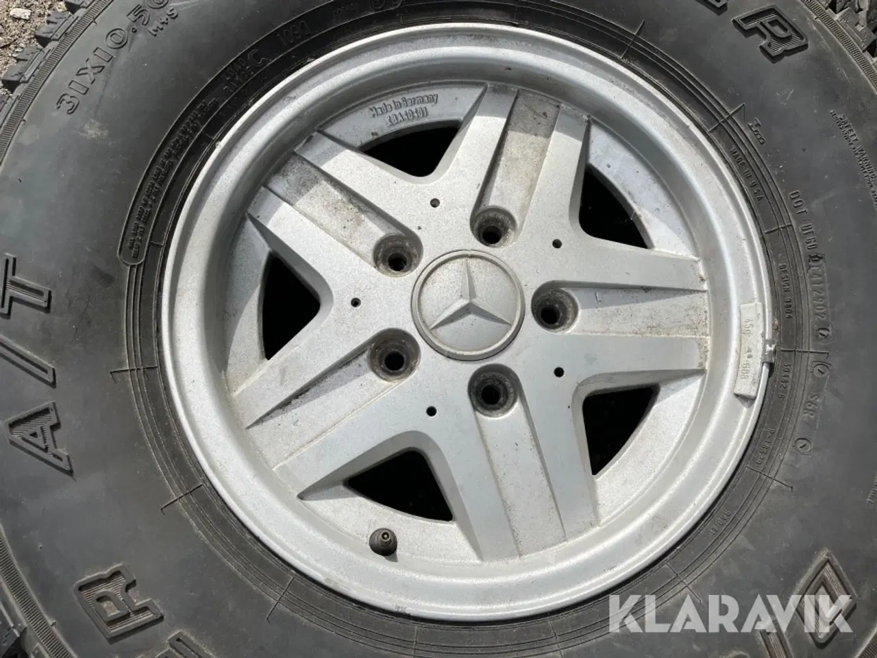 Billede 11 - Vinterhjul komplet 31x10.50R15LT fra Mercedes G-klasse