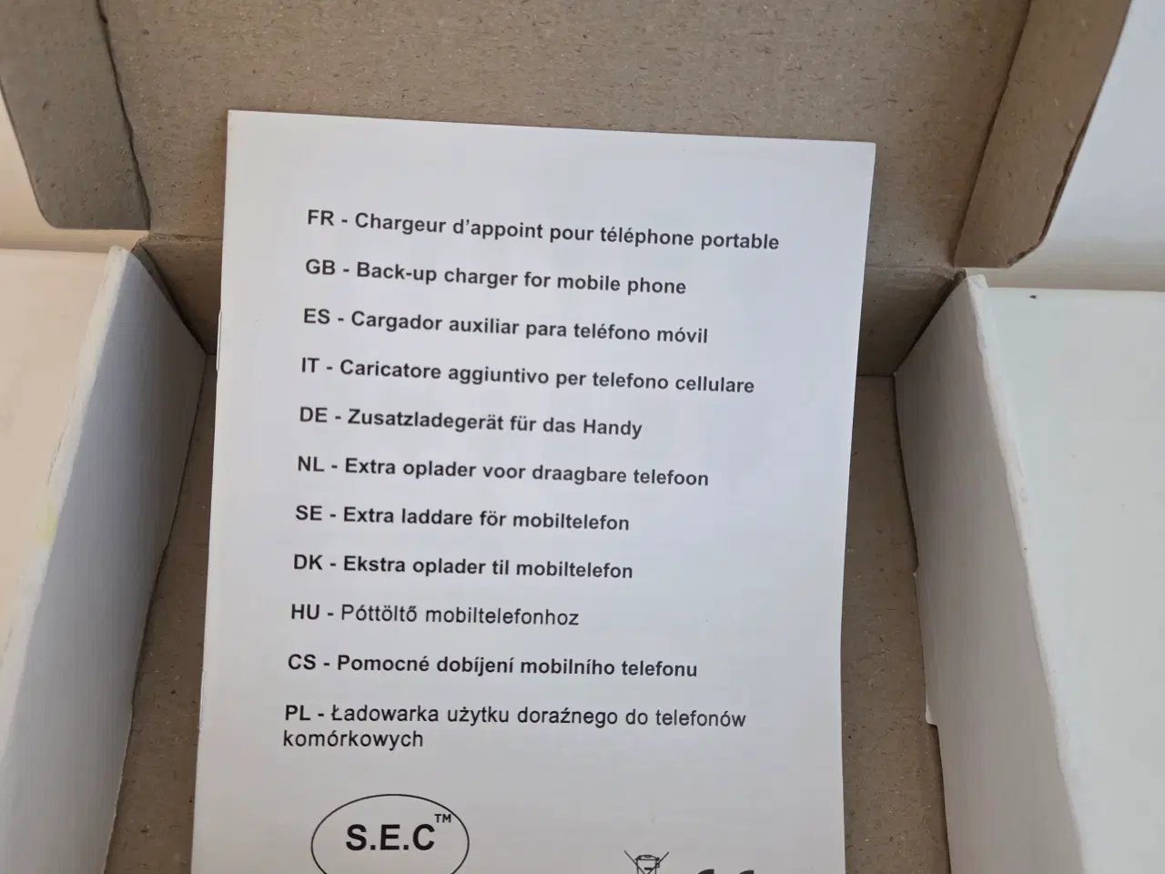 Billede 3 - S.E.C opladersæt til ældre mobiltelefoner