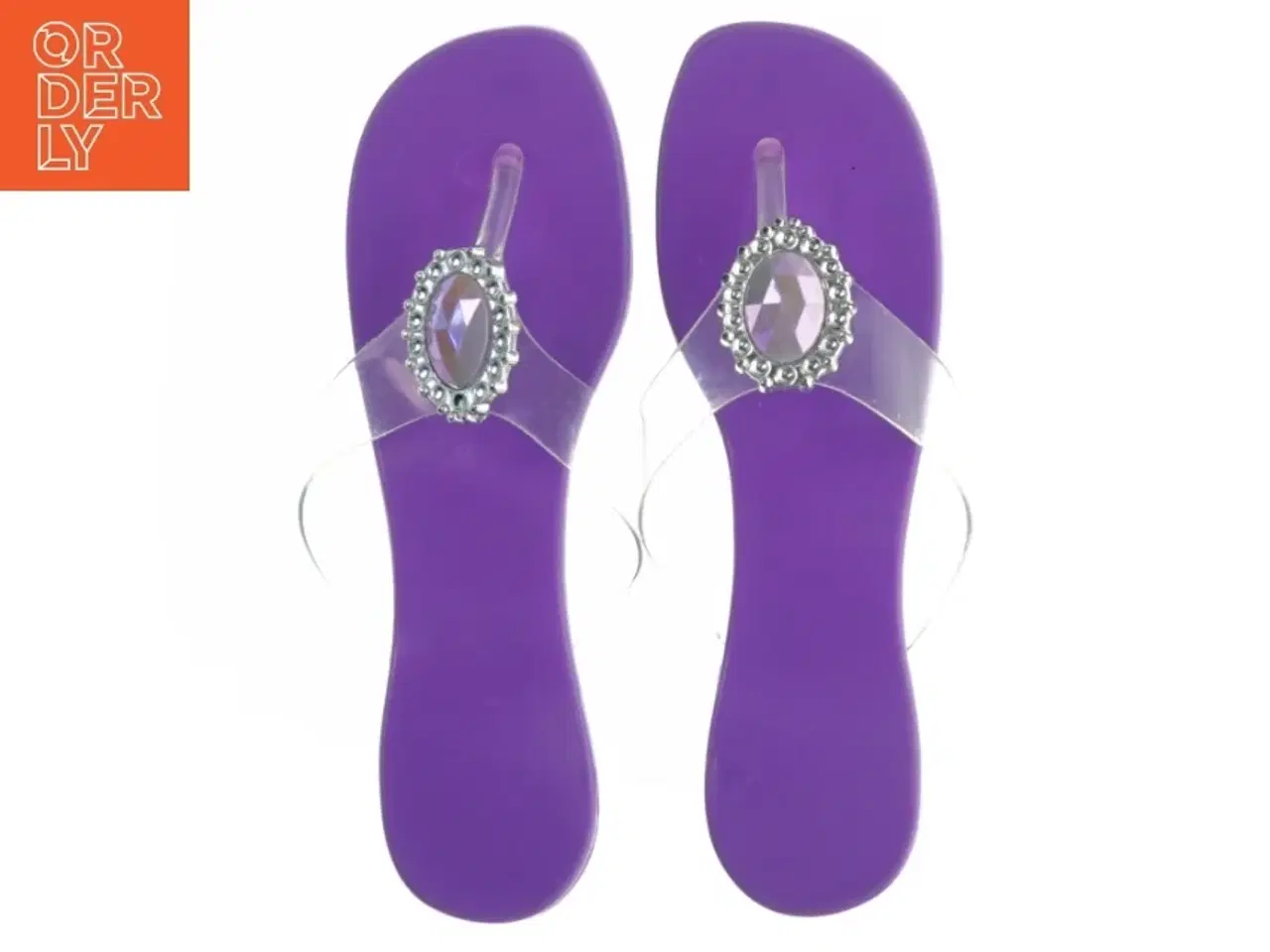 Billede 1 - Lilla klipklapper med hæl og dekoration (str. Længde 19 cm/str 30)