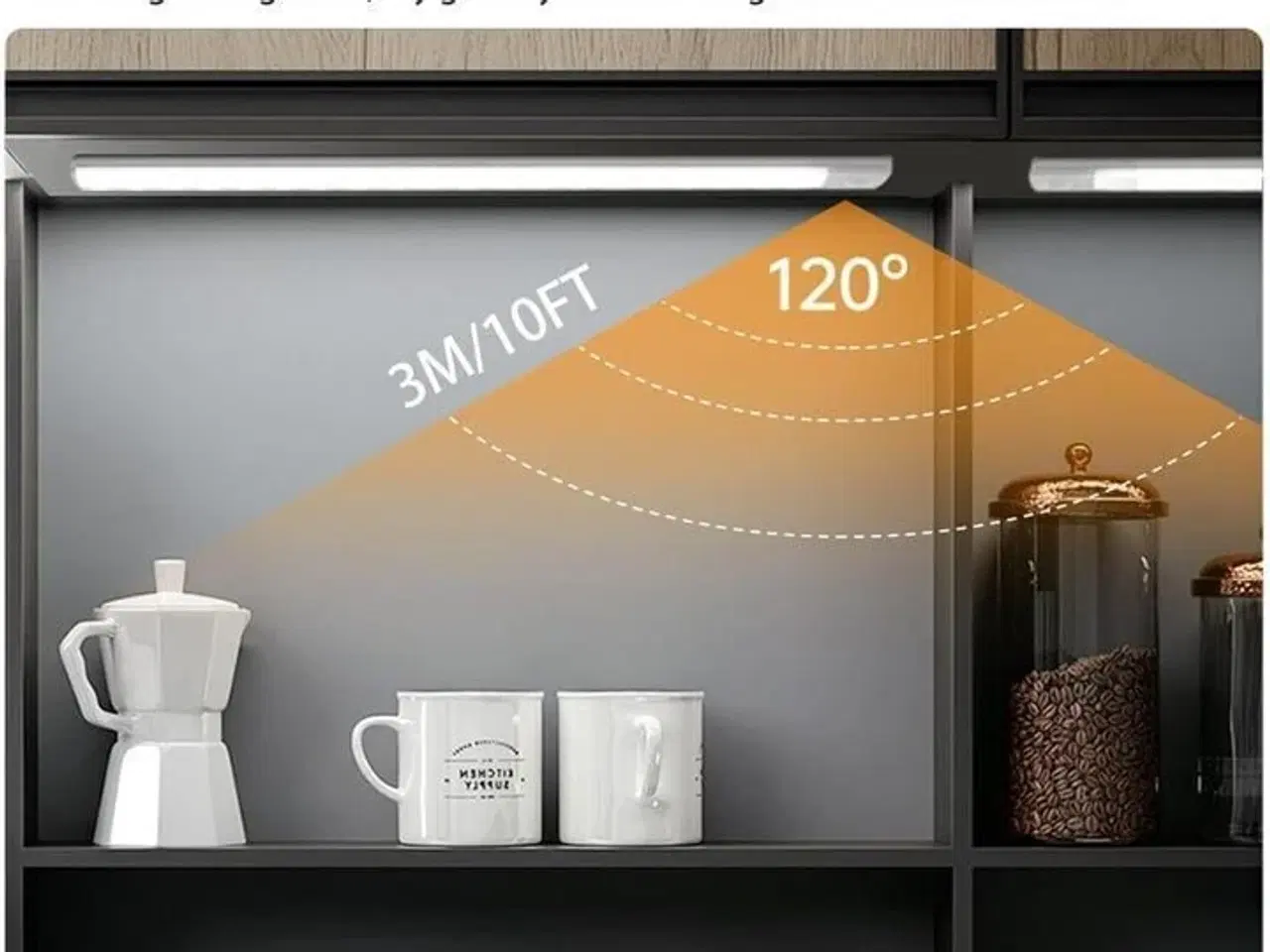 Billede 8 - 4 stk. LED-sensorlys – 50 cm – Trådløs og genopladelig