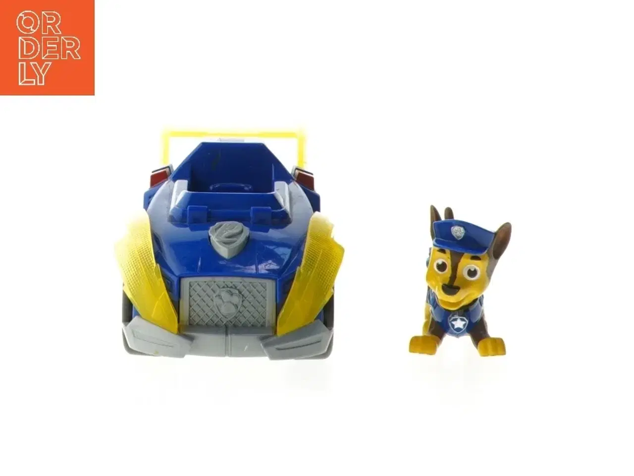 Billede 1 - Blå legetøjspolitibil med figur fra Paw Patrol (str. 10x18x8 cm)