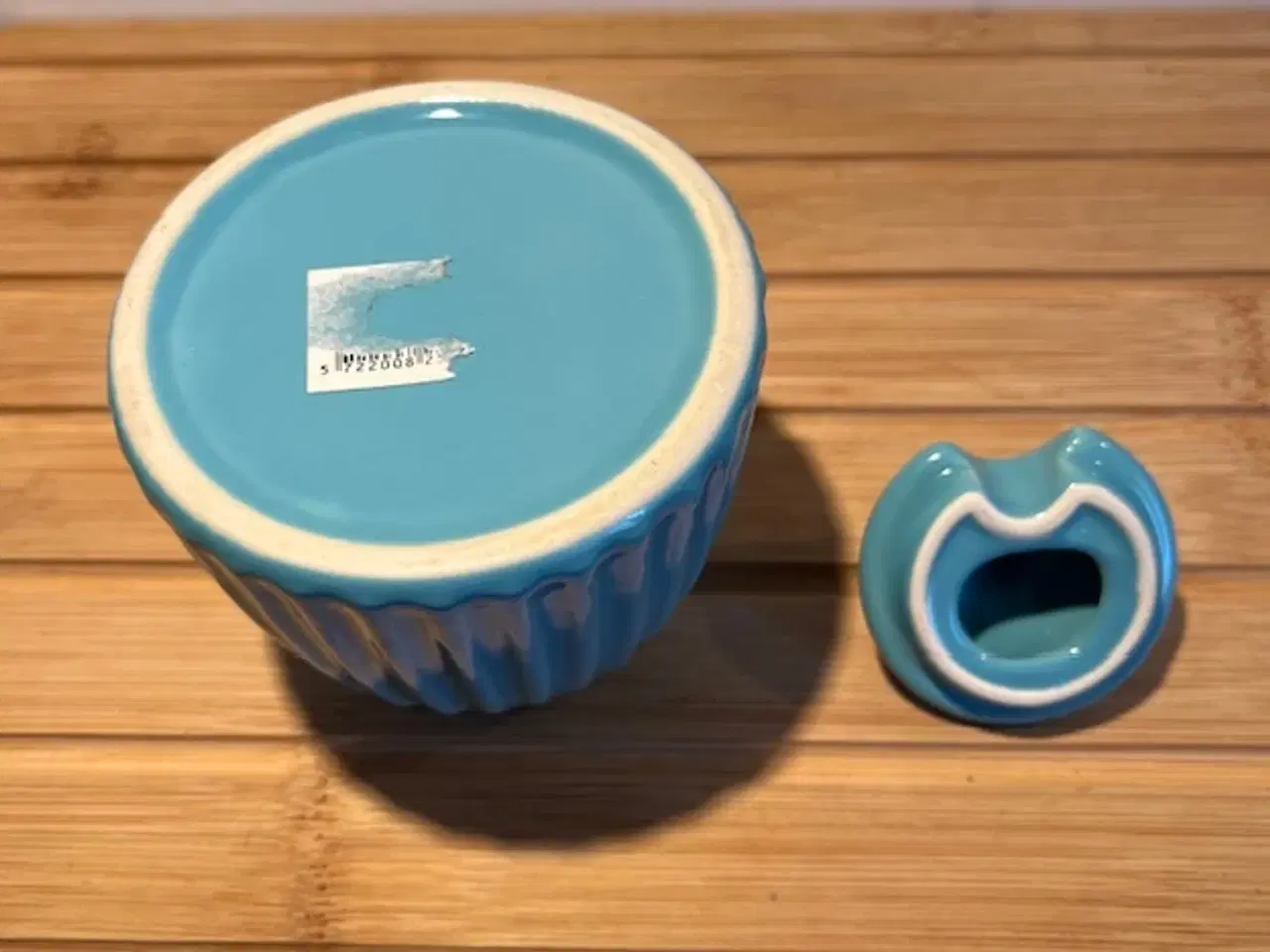 Billede 3 - Som ny! Ib Laursen Mynte sukkerskål i flot lyseblå