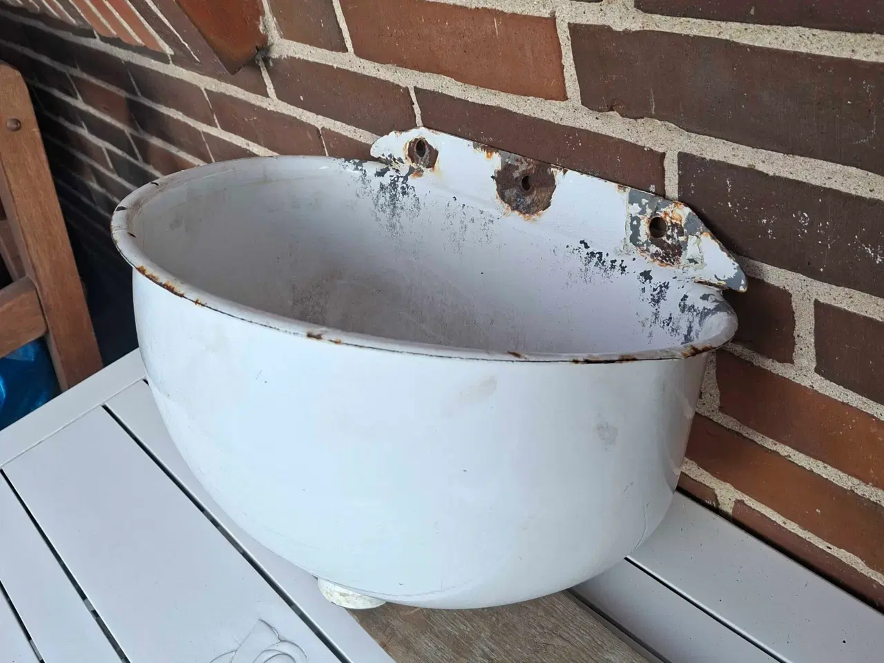 Billede 2 - Emaljeret ældre vask