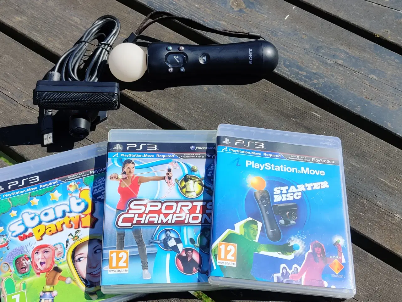 Billede 1 - Sony PS3 Move sæt med 3 spil.
