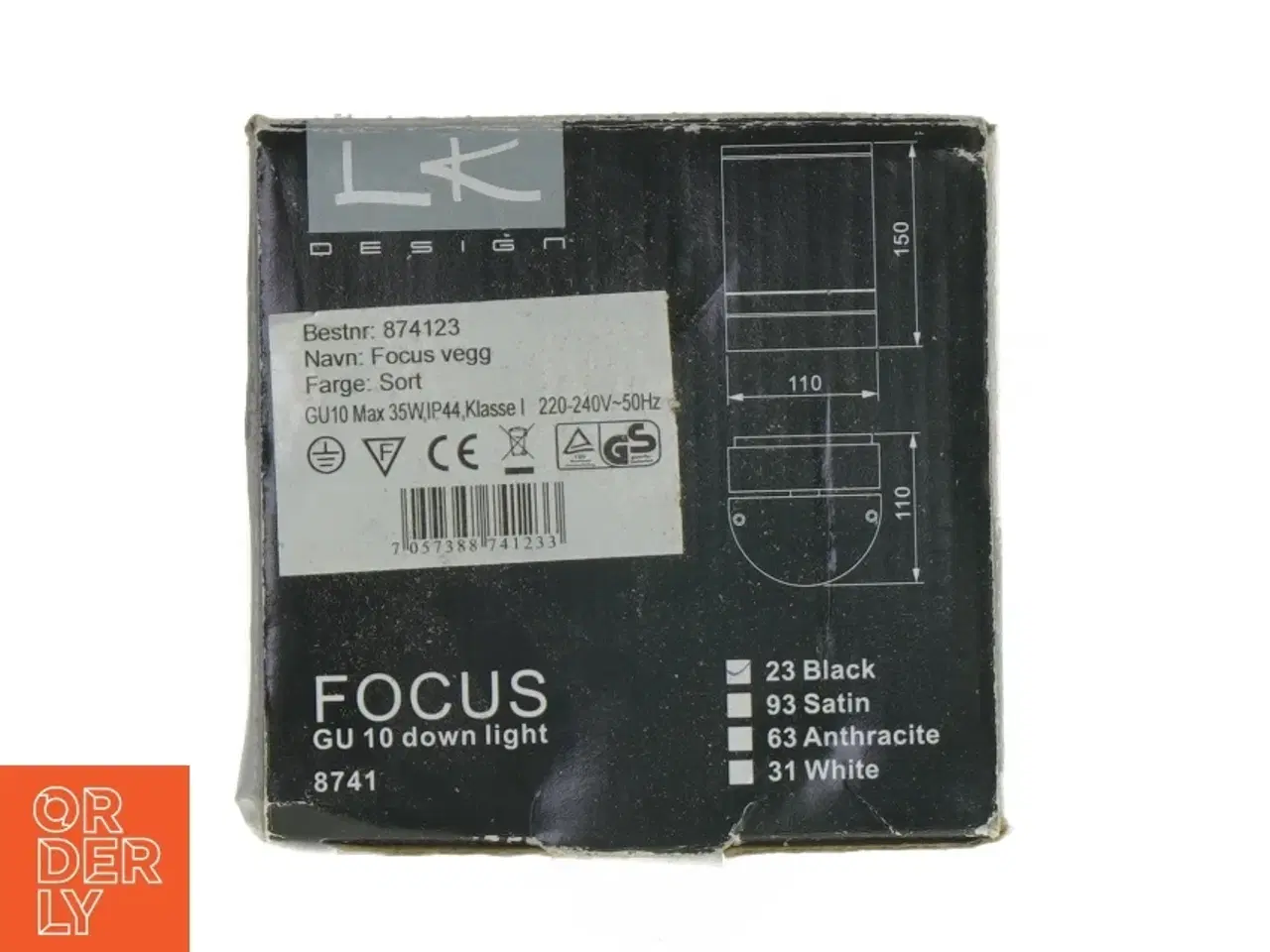 Billede 8 - Udendørs væglampe Focus GU10 fra LK Design (str. 15x11 cm)