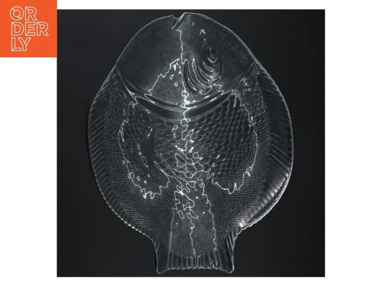Billede 2 - Glasfisk tallerken  (str. 34 x. 26 cm). 4 stk 275
