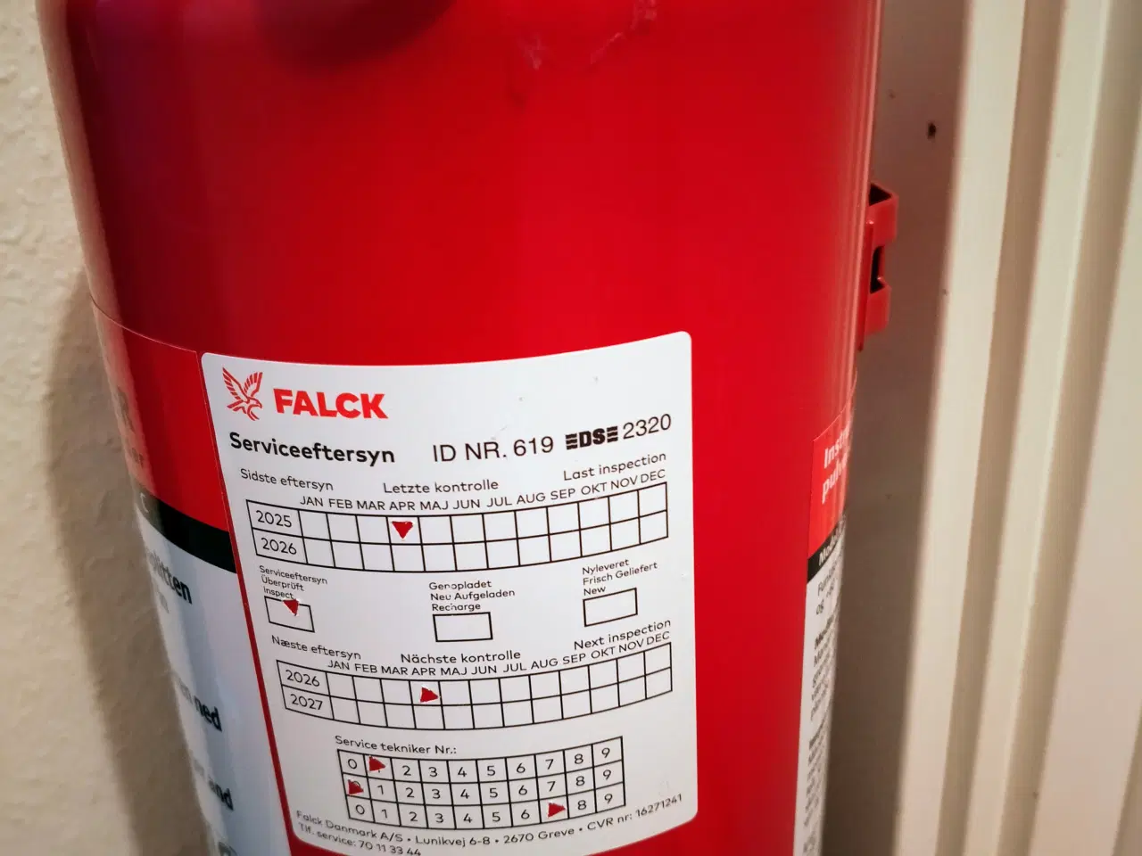 Billede 3 - 6 kg. Falck pulverslukker-fra april '25