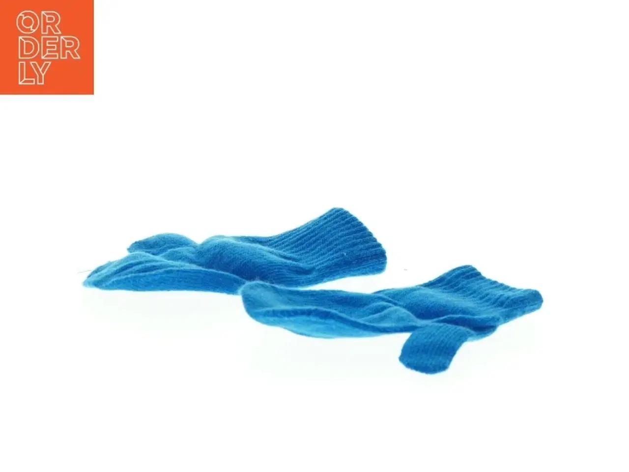 Billede 2 - Strikkede blå vanter (str. 14 cm)