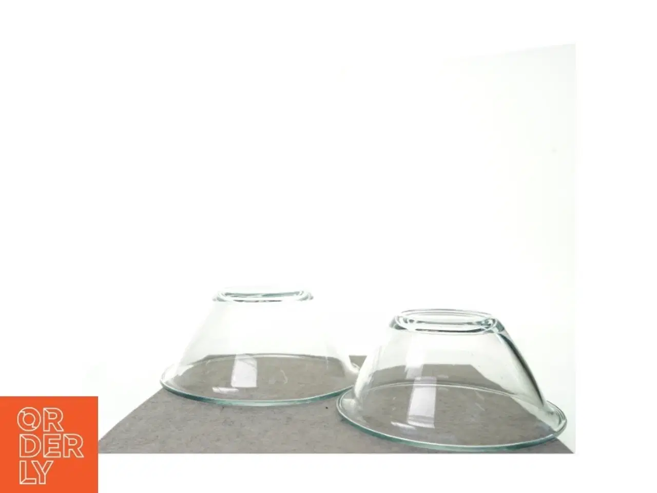 Billede 2 - 2 stk. glasskåle i glas (str. 22 x 9 cm og  26 x 10 cm)