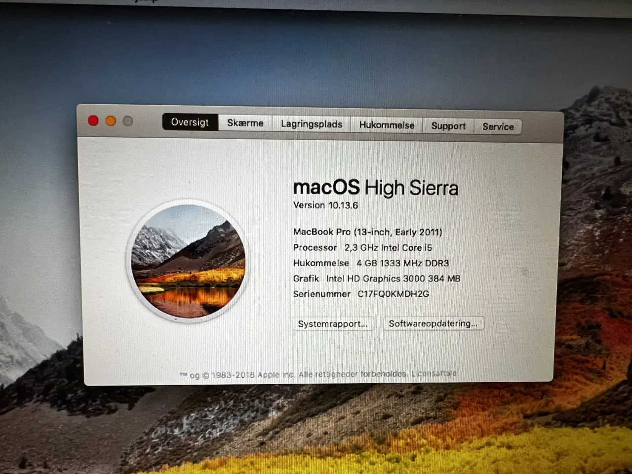 Billede 1 - MacBook Pro.15”  2011. God stand