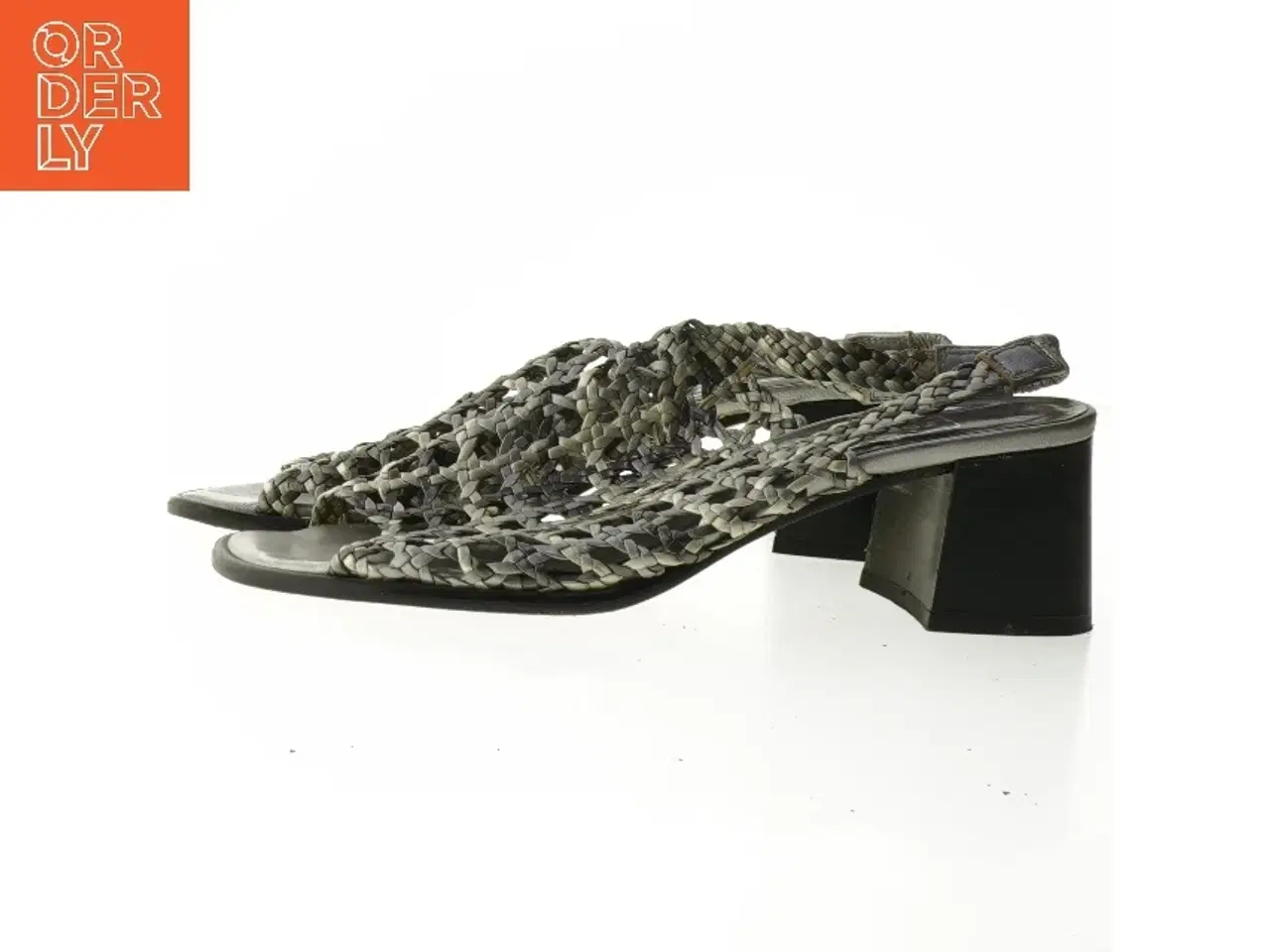 Billede 2 - Flettet damesandaler med blokhæl fra Free Lands (str. 38,5)