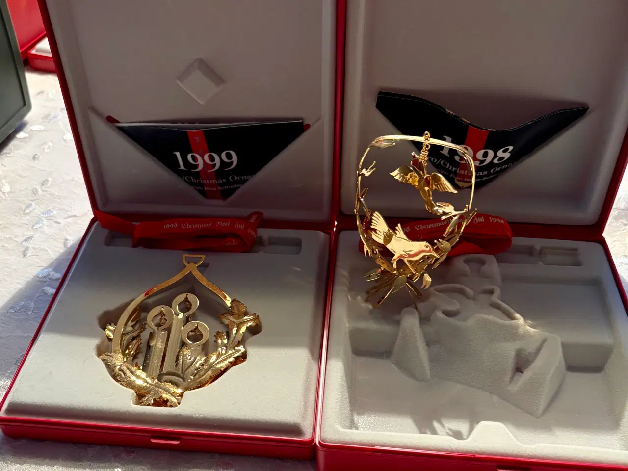 Billede 6 - Georg Jensen juleuroer forgyldt med 24 karat guld 