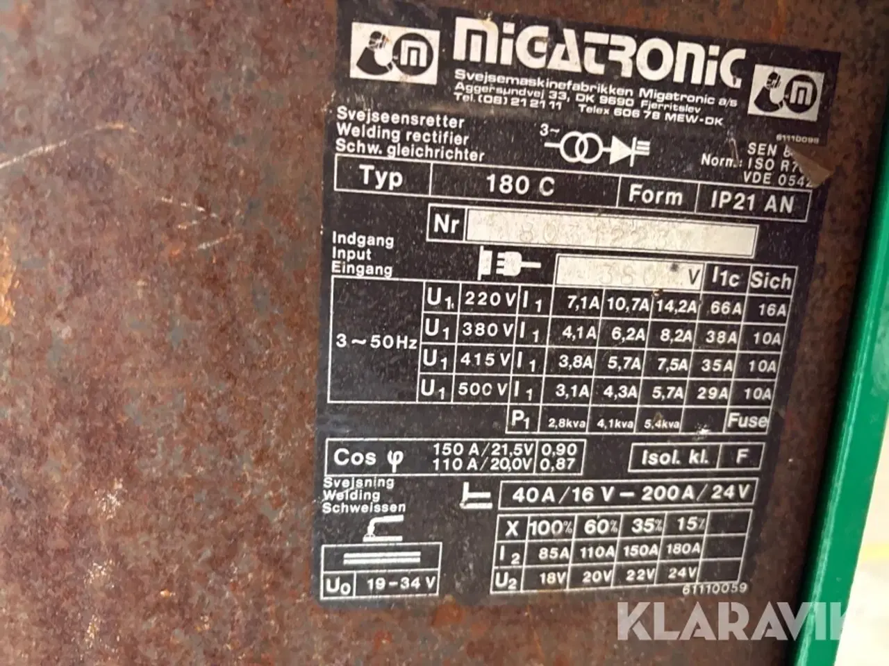 Billede 5 - Svejsemaskine Migatronic 180C