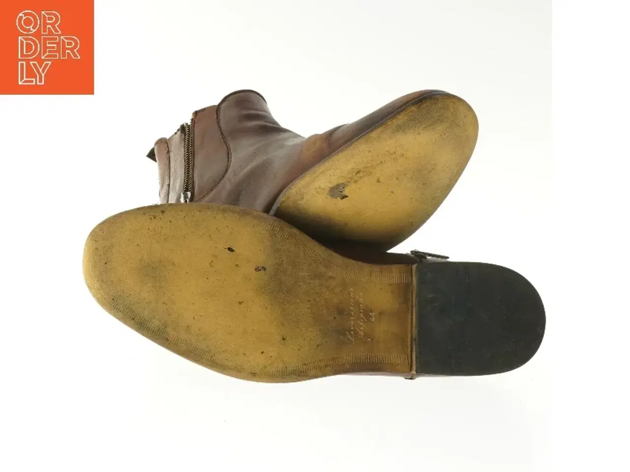 Billede 4 - AHLER brune læderstøvler herre str.  44