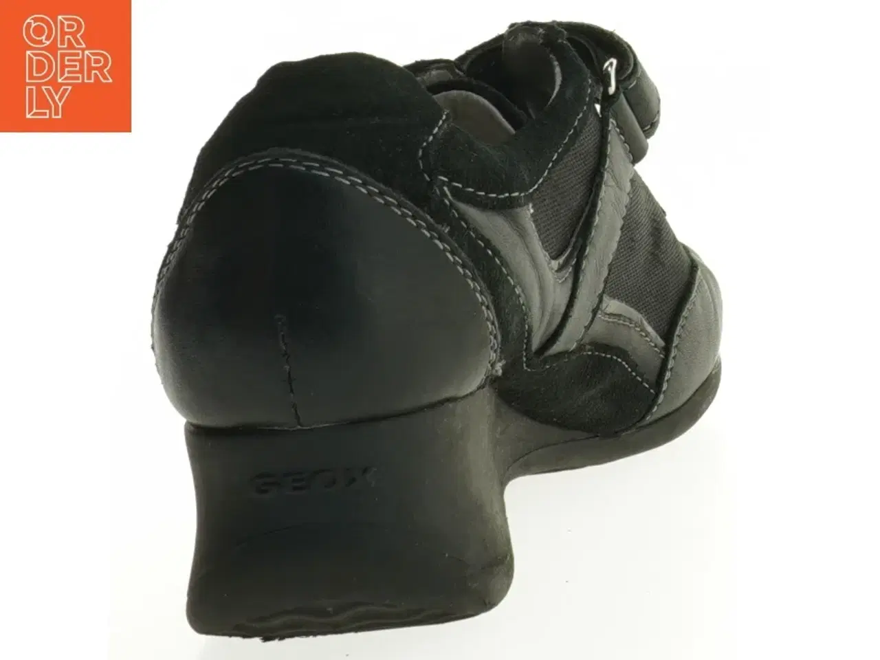 Billede 4 - Sorte lædersko med velcro fra Geox (str. 36,5)