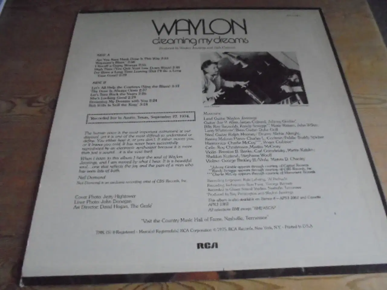 Billede 2 - LP: Waylon Jenning – Dreaming my Dreams  