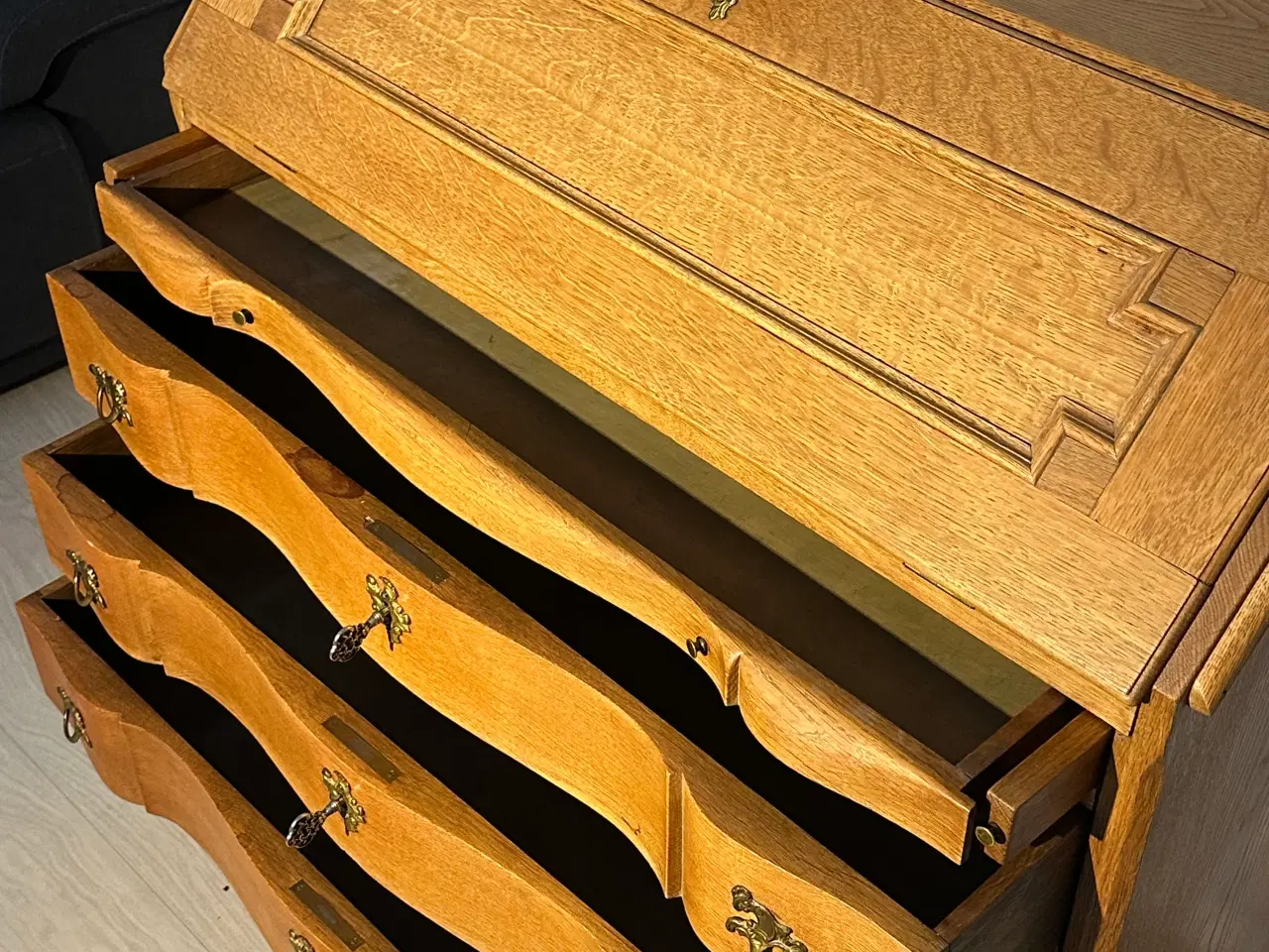 Billede 6 - Sekretær skrivebord i Massiv Træ