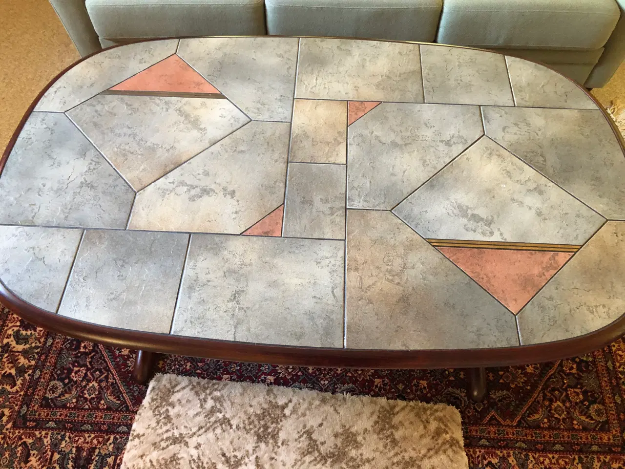 Billede 1 - Sofabord, palisander med kakler