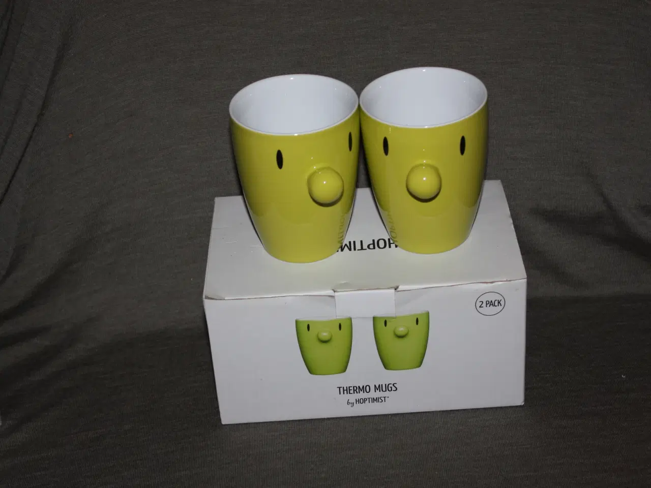 Billede 1 - Hoptimist krus 2 stk. i æske