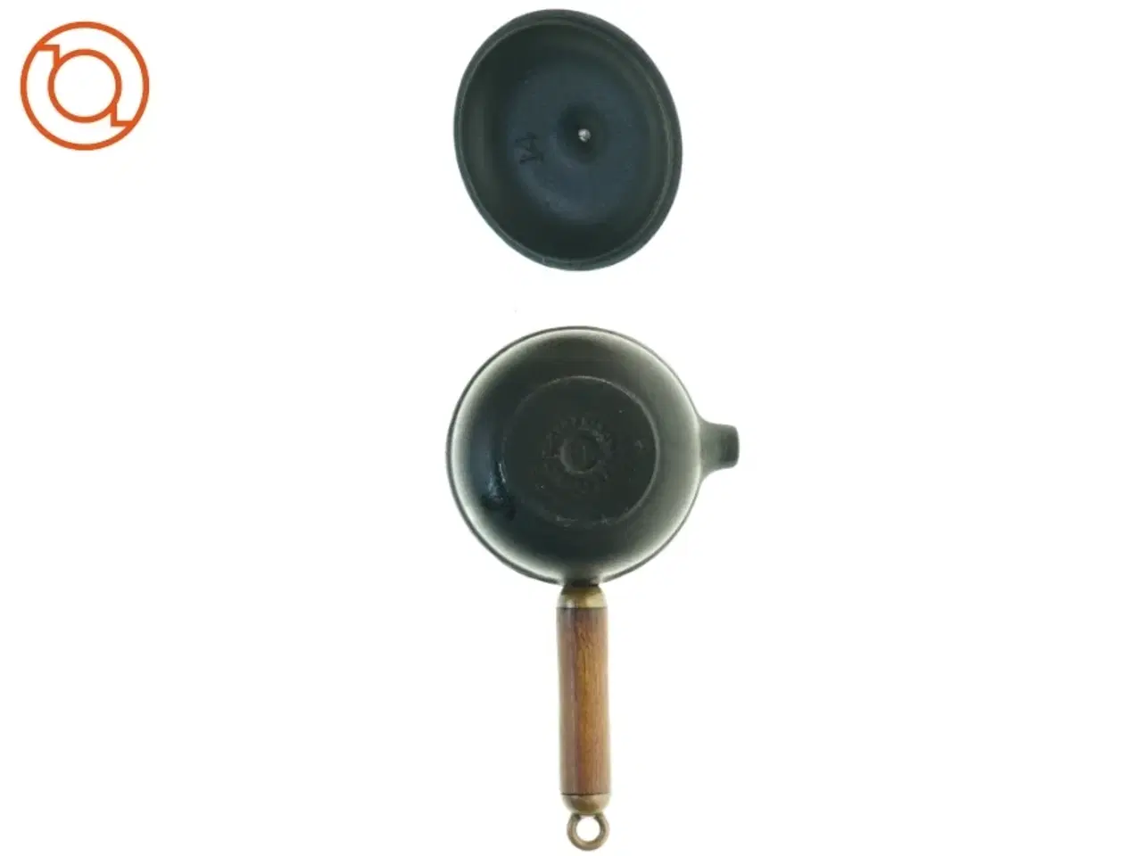 Billede 4 - Le Creuset Støbejerns kasserolle med låg og træhåndtag (str. Ø 13 cm)