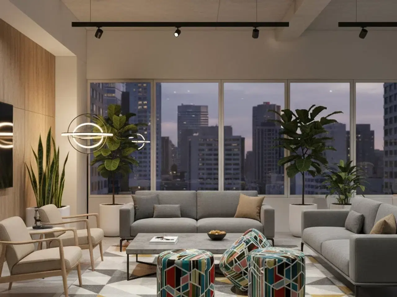 Billede 2 - Puf – Multifarvet Ø40cm