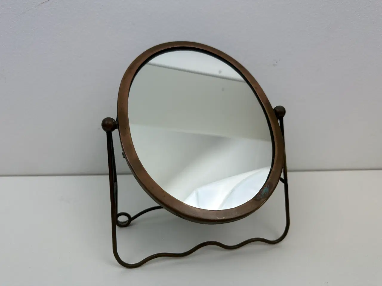 Billede 2 - Vintage bordspejl i kobber