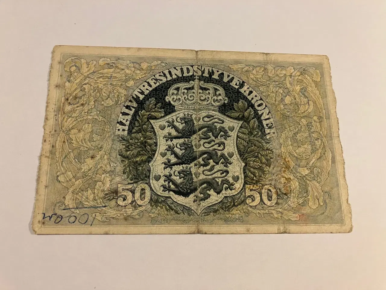 Billede 2 - 50 Kroner 1938 C - Kuglepen på bagside