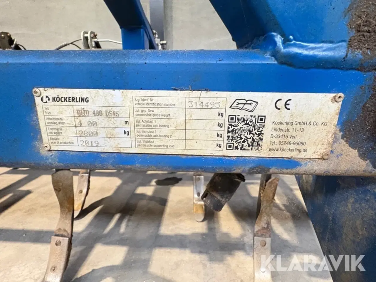 Billede 5 - Stubharve Köckerling Trio 400 DSTS 3 rækket