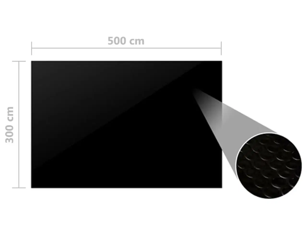 Billede 4 - Rektangulært poolovertræk 500x300 cm PE sort