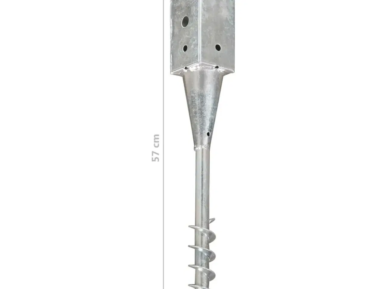 Billede 6 - Jordpløkker 6 stk. 10 x 10 x 57 cm galvaniseret stål sølvfarvet
