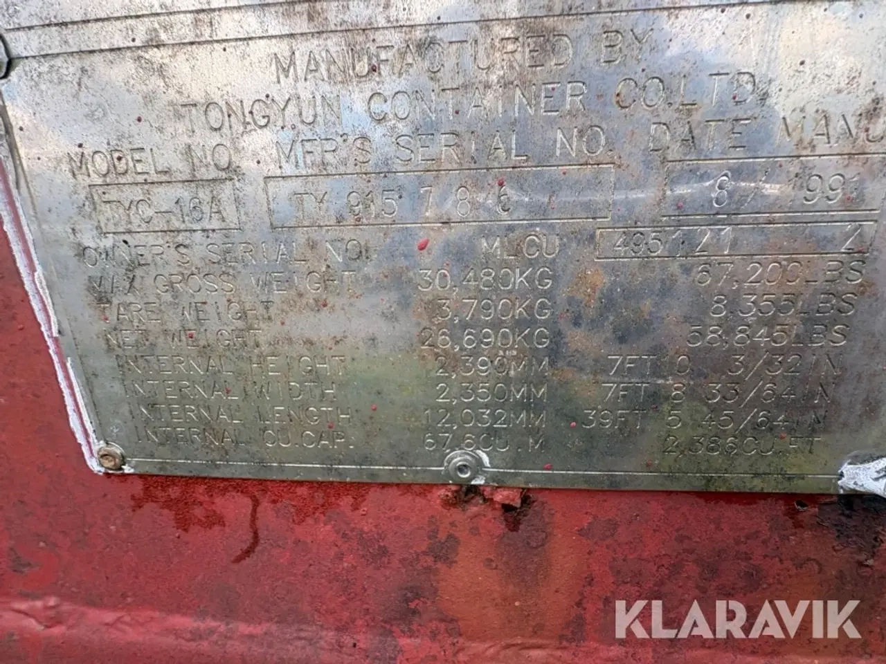 Billede 12 - 40 fods Container Tongyun med VVS inventar og maskiner