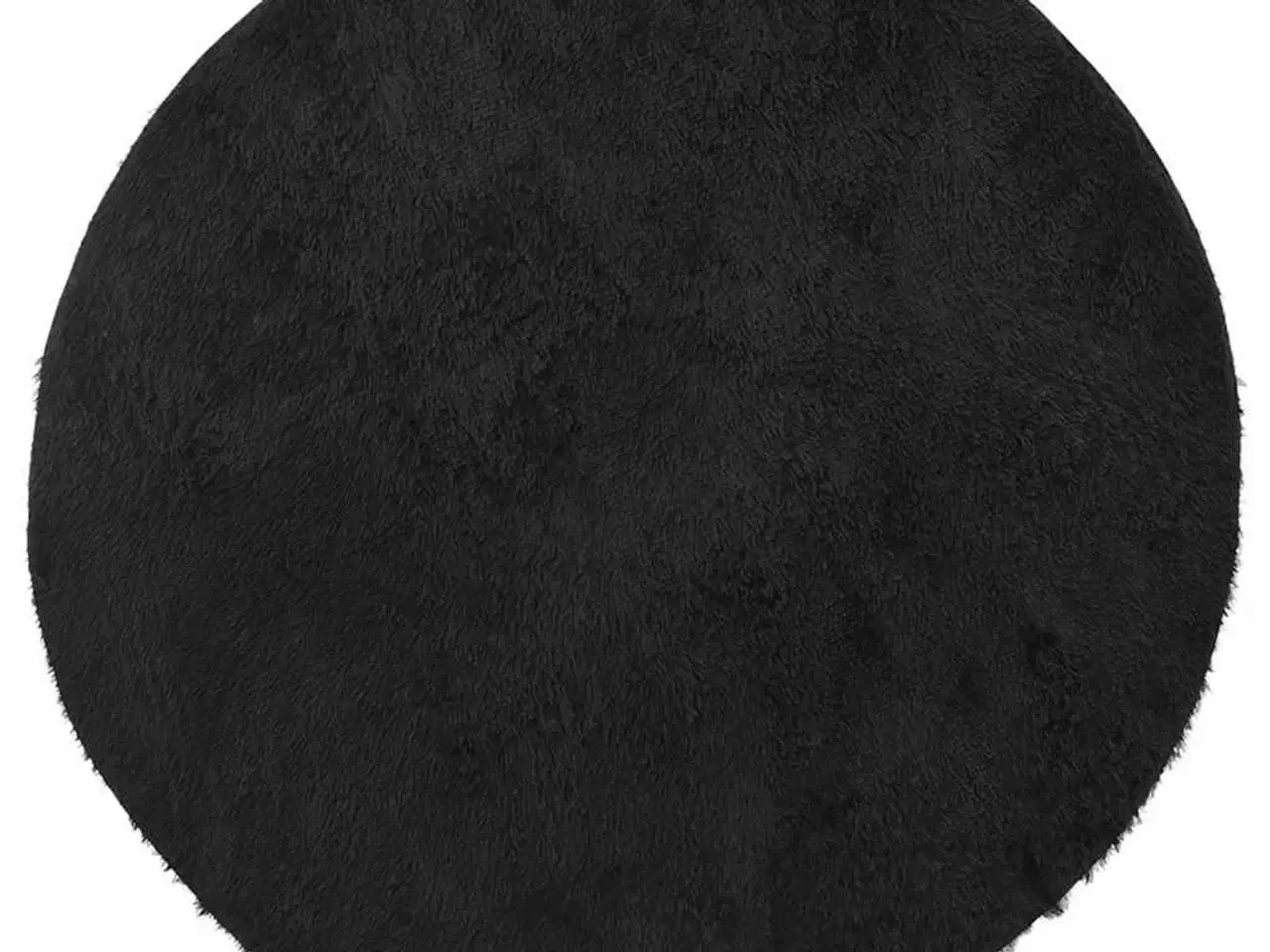 Billede 2 - Shaggy gulvtæppe NAVARRA 100x100 cm høje luv polyester sort