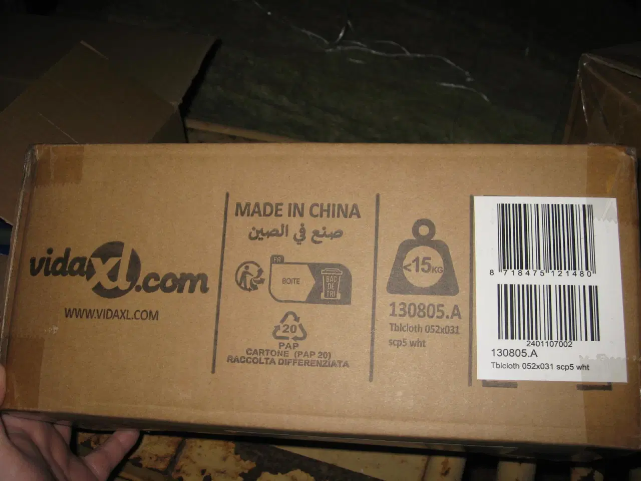 Billede 5 - Badeværelsesskab med spejl + LED-lys 50x13x70 cm