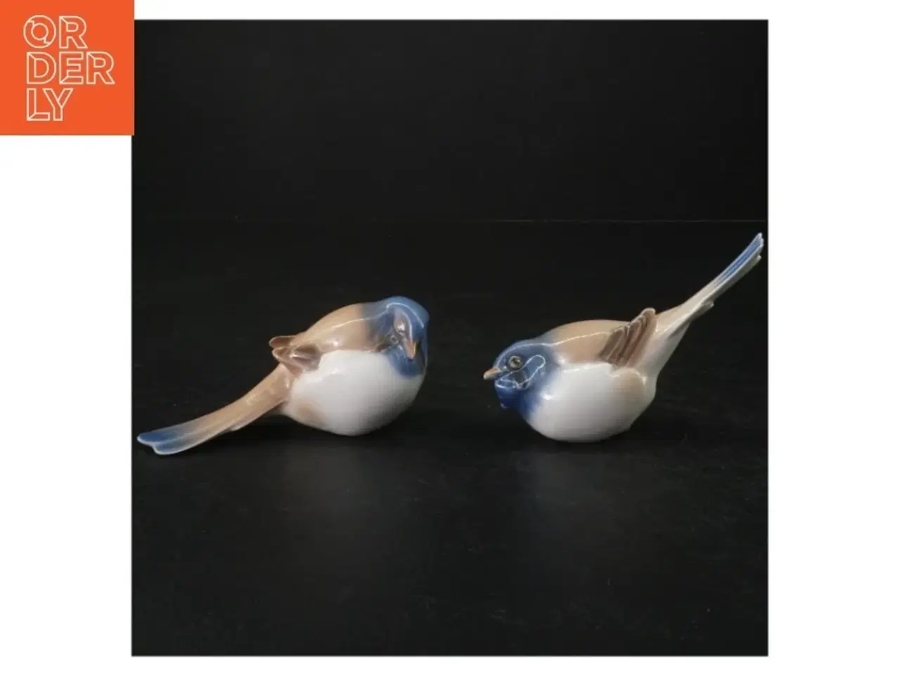 Billede 1 - Porcelænsfugle, motiv: Optimisten og pessimisten fra B&G (str. 13 cm)