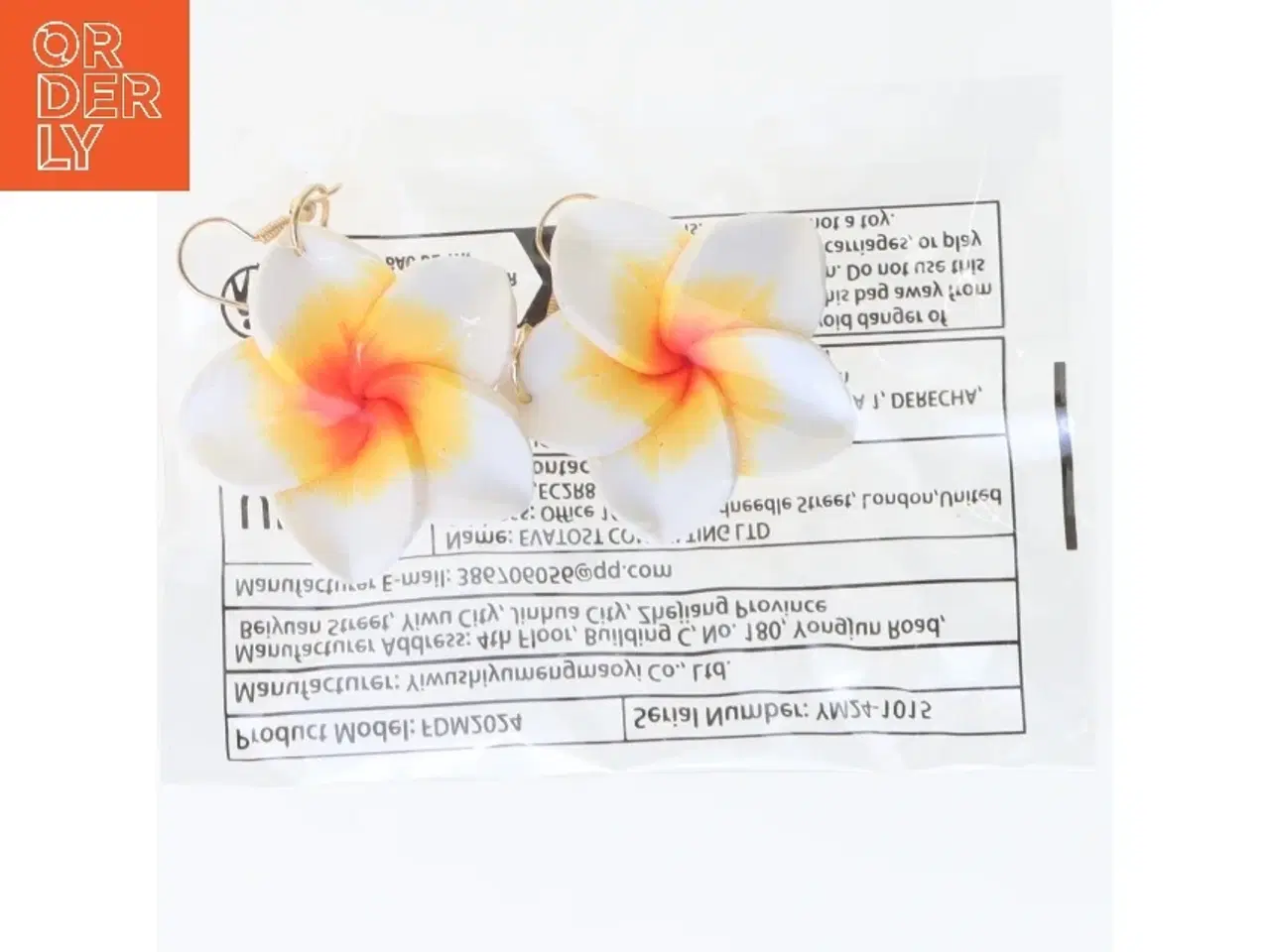 Billede 1 - Blomst øreringe (str. Ø 4 cm)