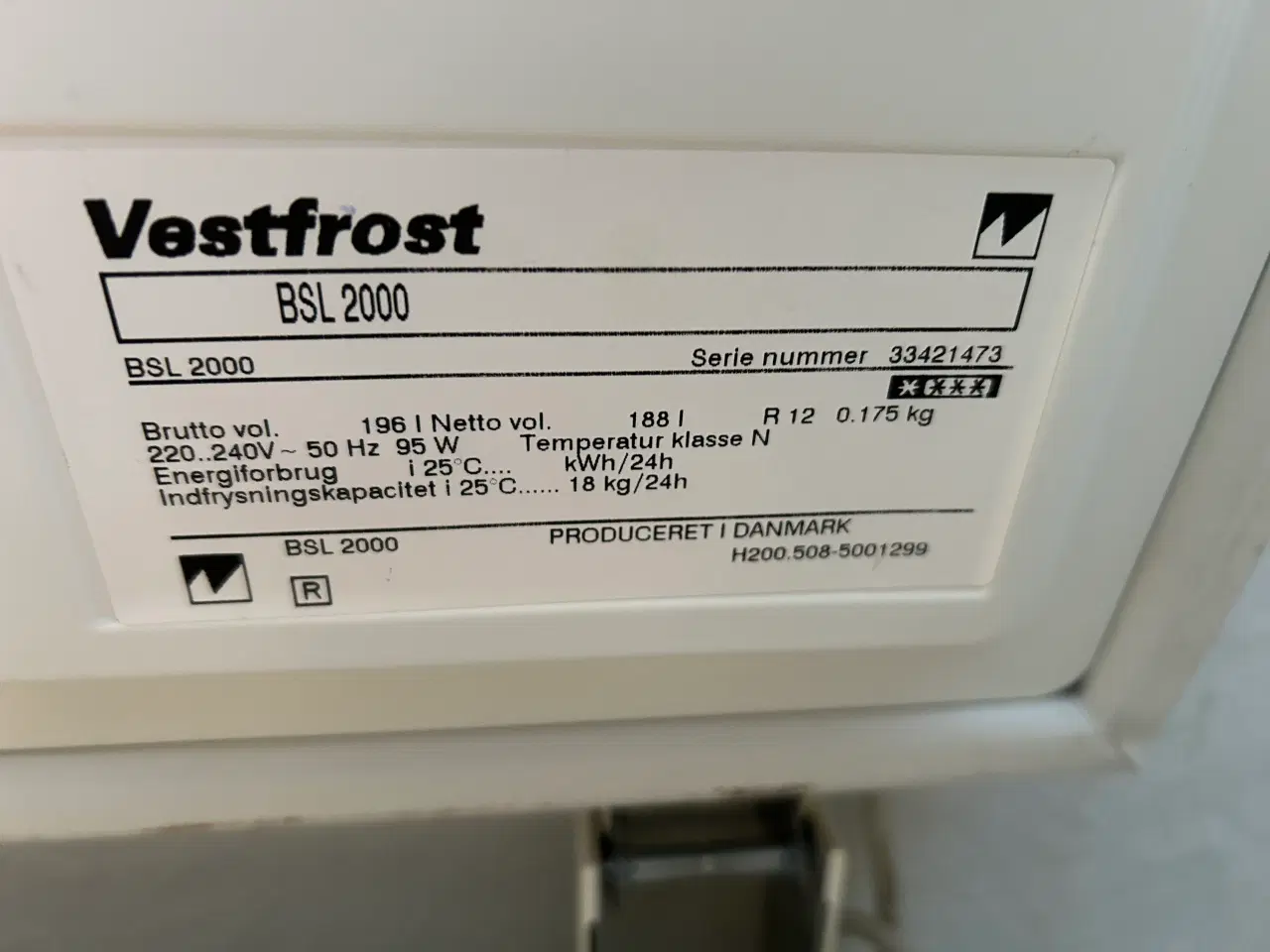 Billede 1 -  kummefryser VESTFROST