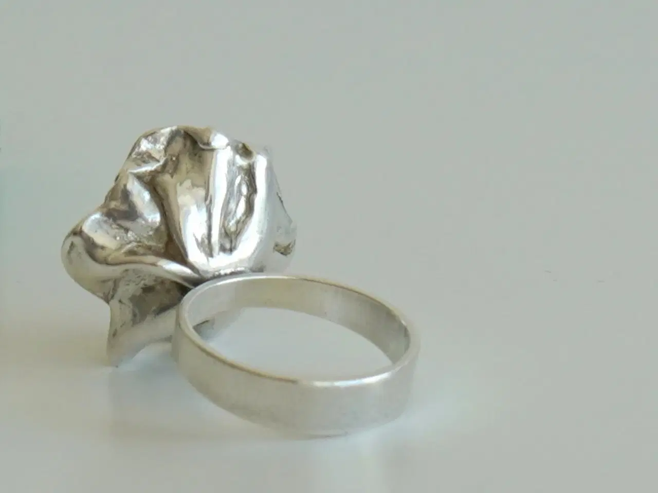 Billede 5 - Sølv ring med rav - str. 58